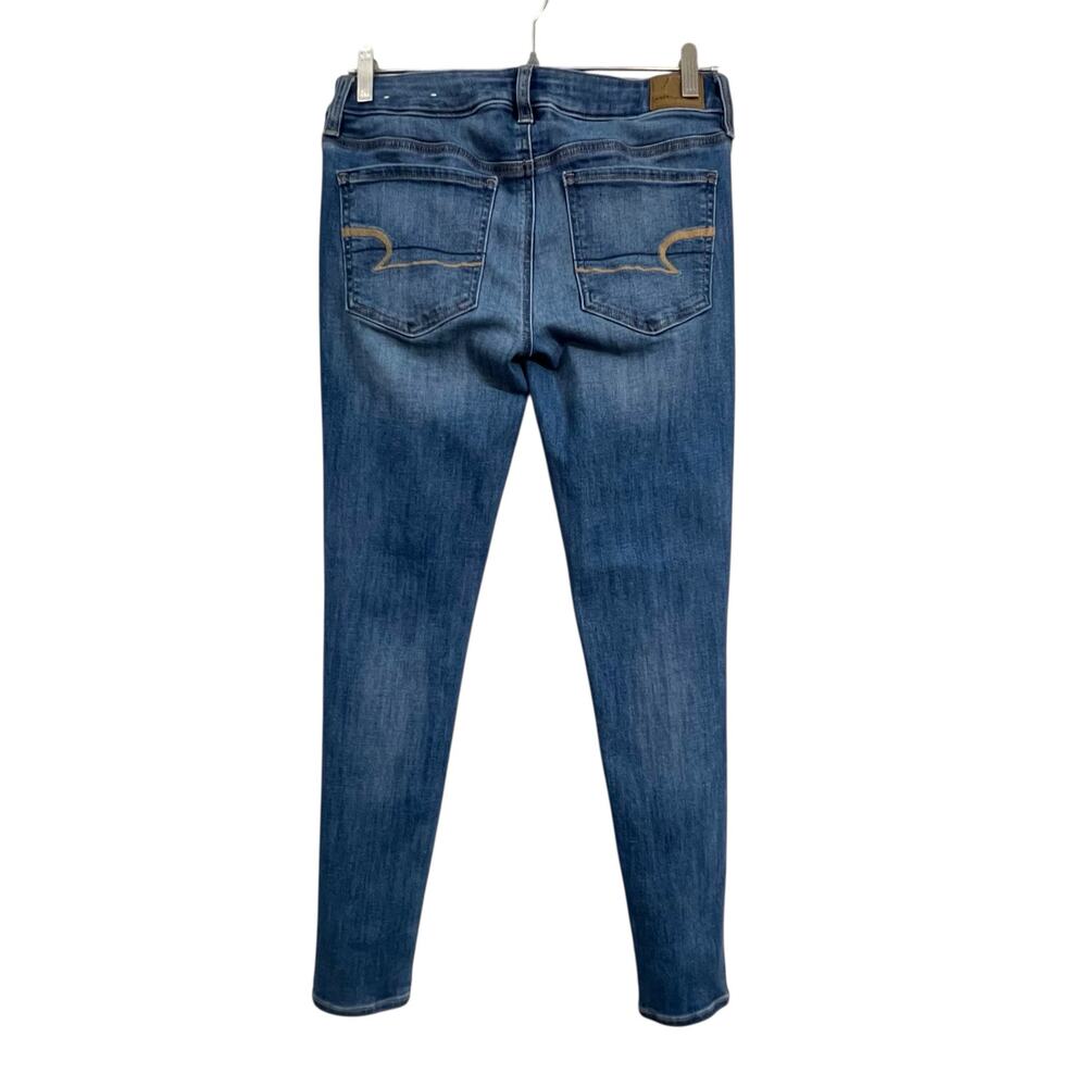 American Eagle Jegging Jeans Women’s 6 Blue Mid Rise Next Level Stretch - Picture 2 of 11
